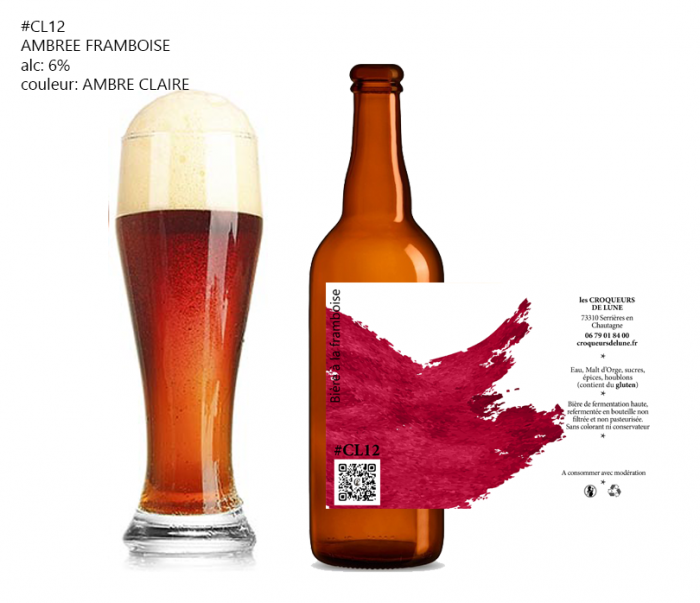 Bière CL12 - Ambrée Framboise