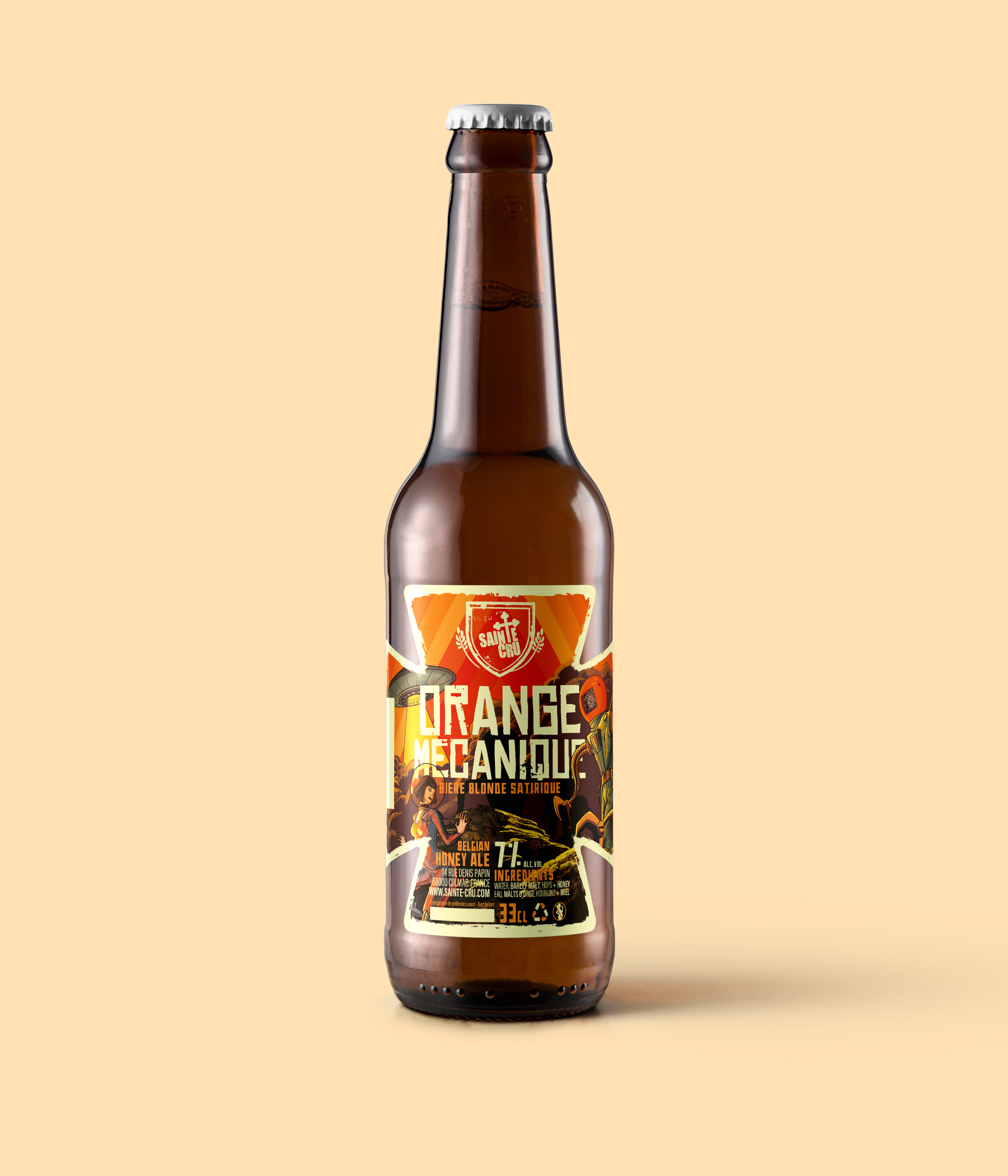 Bière ORANGE MÉCANIQUE (belgian honey ale)